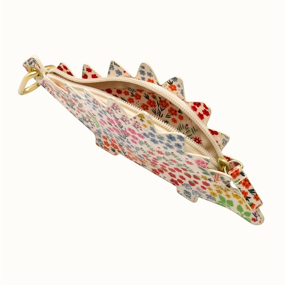 NEW Floral Dinosaur Coin Purse - Picture 2 of 8